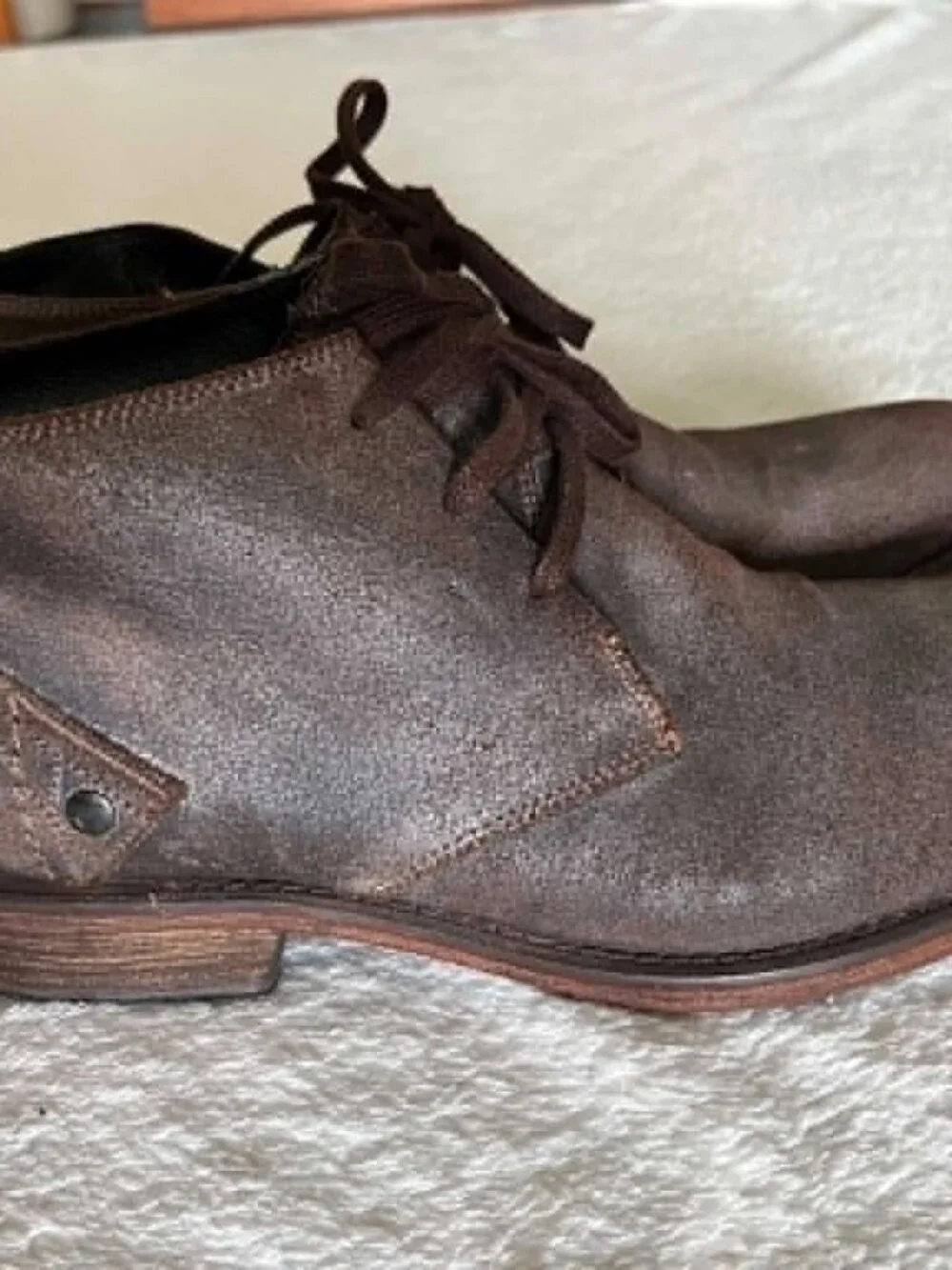 Vintage Diesel Plucky 10 Boots Suede Brown Men's size 9.5